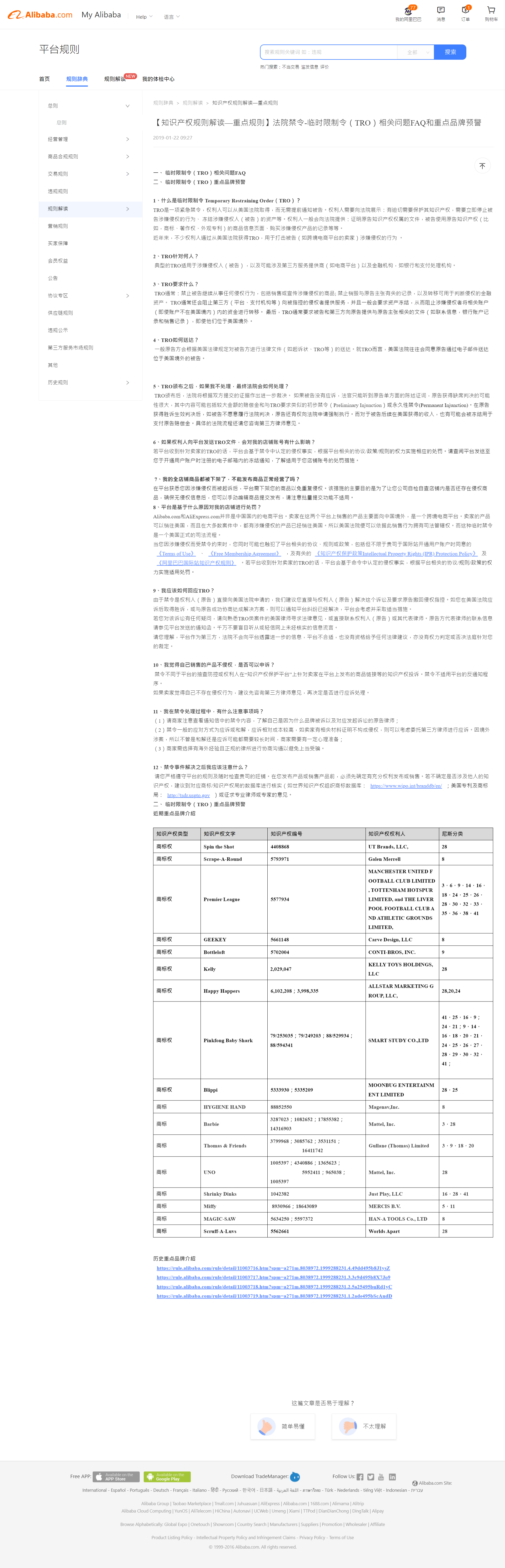 阿里巴巴國際站｜法院禁制令-臨時限制令（TRO）相關問題FAQ - 波特電商行銷