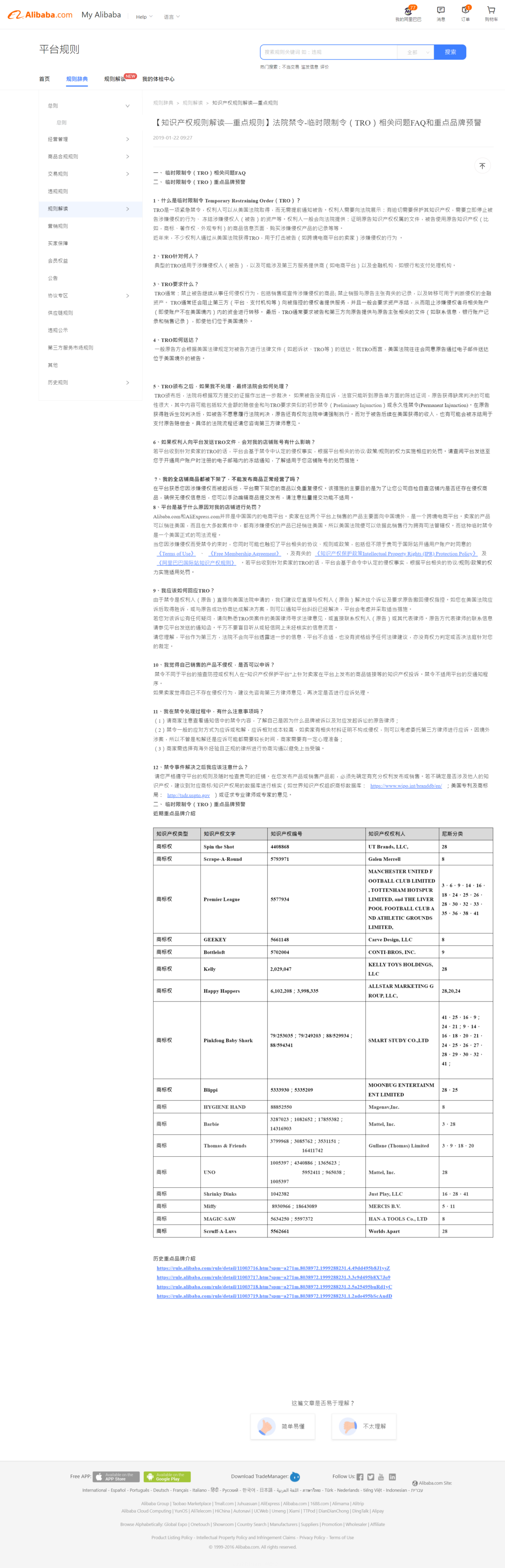 阿里巴巴國際站｜法院禁制令-臨時限制令（TRO）相關問題FAQ